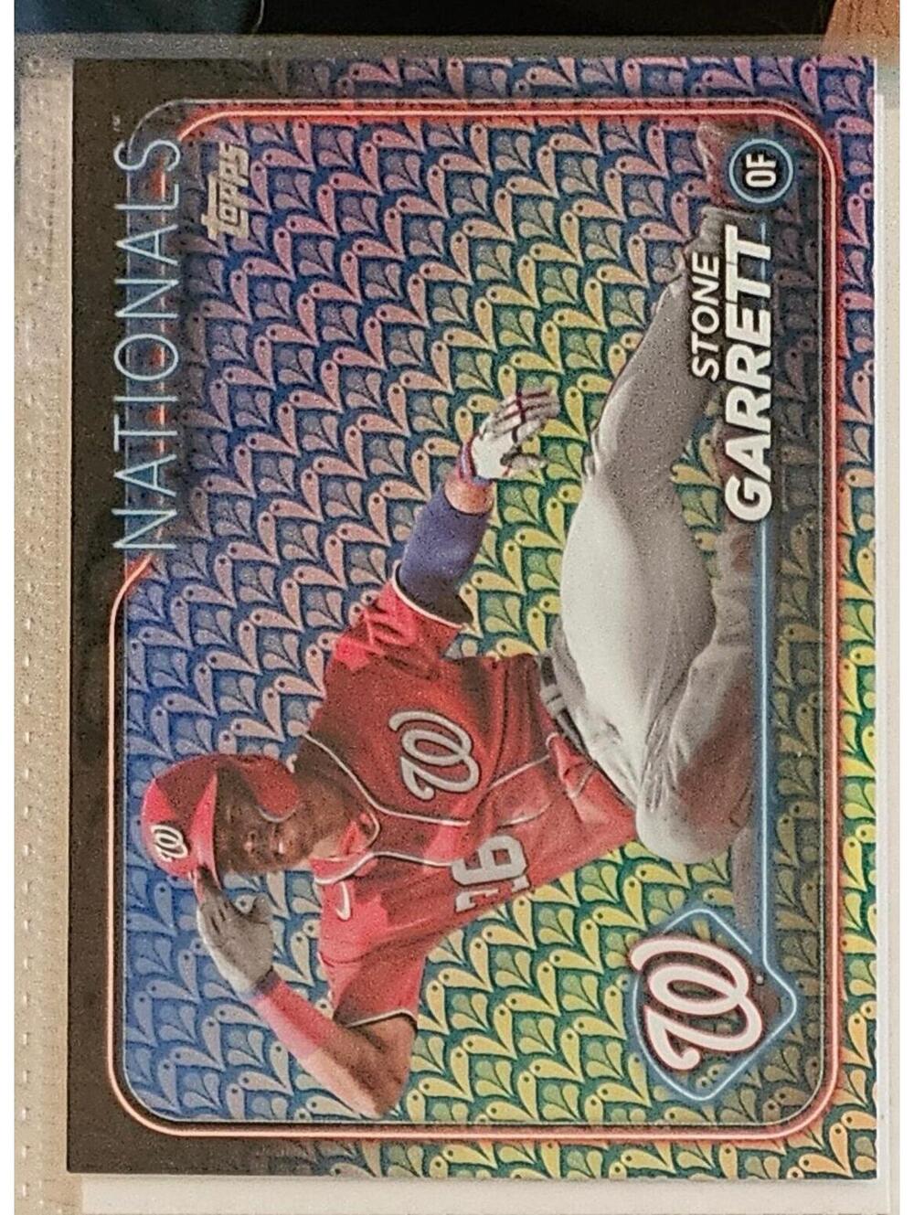 2024 Topps Series 1 Baseball Stone Garrett Holiday Foil Washington Nationals SP